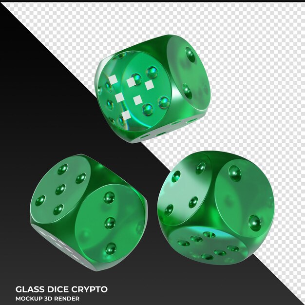 PSD dice livepeer lpt dice de vidro criptográfico ícone 3d