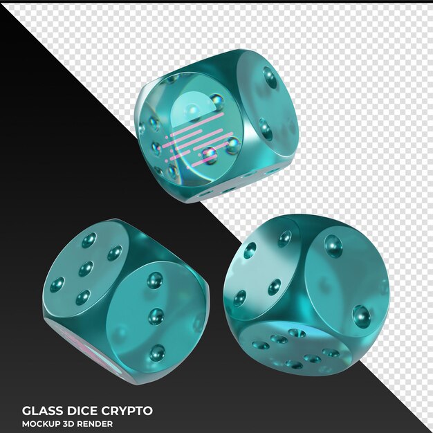 PSD dice moonbeam glmr dice de vidro crypto 3d icon