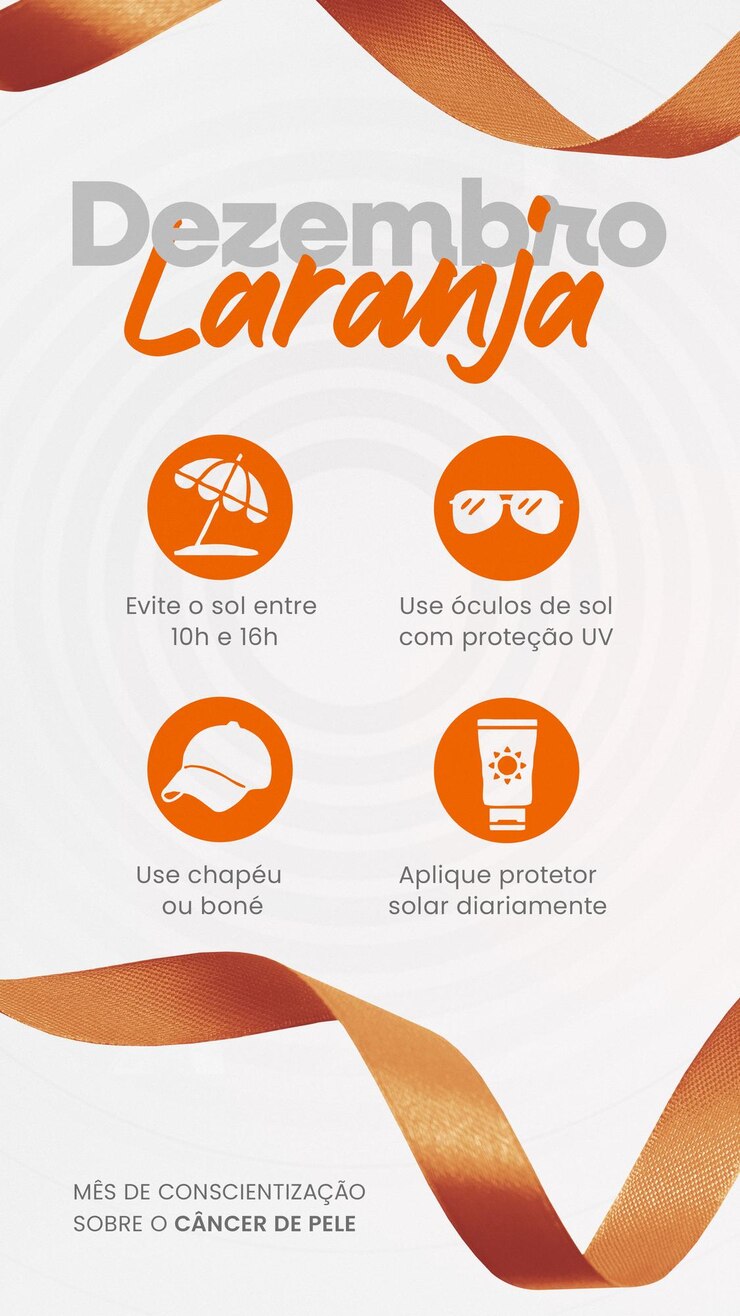 PSD diciembre laranja mes de combate ao cáncer de pele diciembre es el mes naranja para luchar contra el cáncer de piel