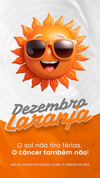 PSD diciembre laranja mes de combate ao cáncer de pele diciembre es el mes naranja para luchar contra el cáncer de piel