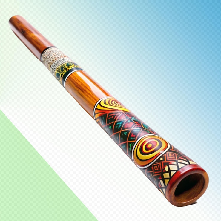 PSD didgeridoo australiano sobre un fondo transparente