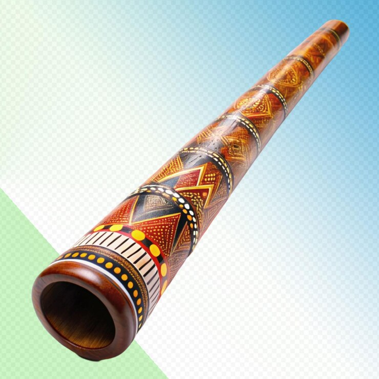 PSD didgeridoo australiano sobre un fondo transparente