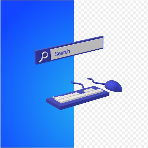 Die 3D-Form der Computertastatur wird gesucht
