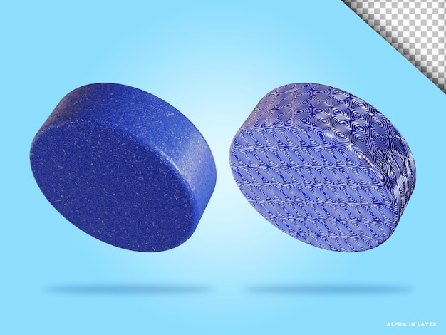 Die 3D-Rendering-Illustration der Scheibe ist isoliert