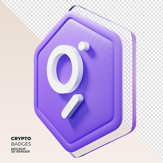 Die Graph GRT Badge Right View 3D-Rendering-Münze
