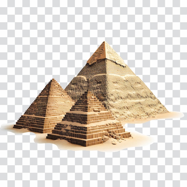 PSD die großen pyramiden von gyza isolierten generative ai kunst