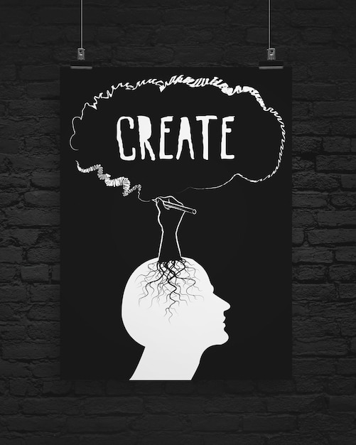 Die Idee und Inspiration für den kreativen Kopf