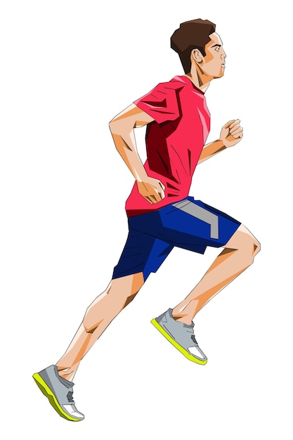 Die Illustration eines Läufer-Athleten