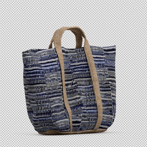Die isometrische lokalisierte Tasche 3D übertragen