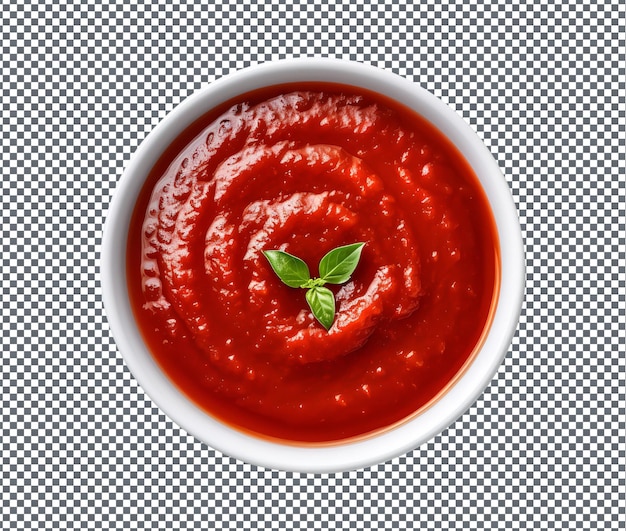 Die köstliche Marinara-Sauce auf durchsichtigem Hintergrund