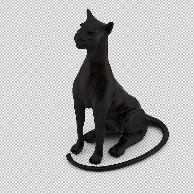 Die lokalisierte Tierstatue 3D übertragen