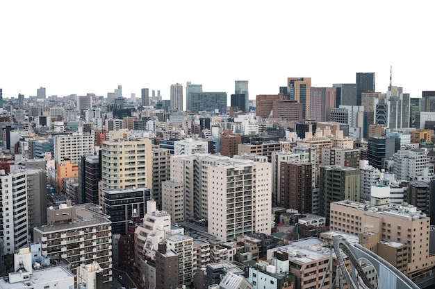 Die Skyline der Stadt ist isoliert.
