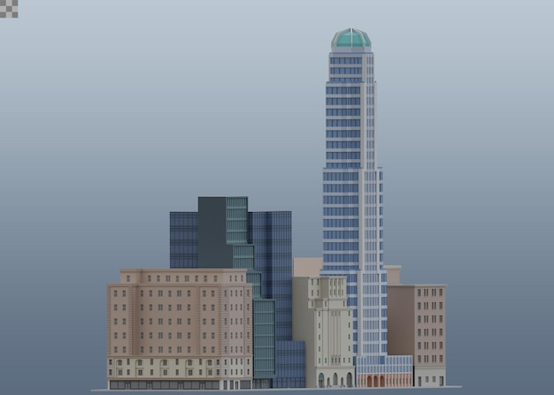 Die Skyline der Stadt