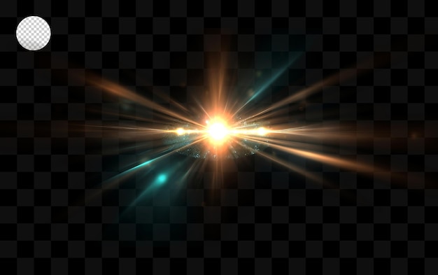 Die Sonne scheint auf einem transparenten Hintergrund.