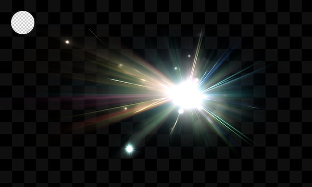 Die Sonne scheint auf einem transparenten Hintergrund.