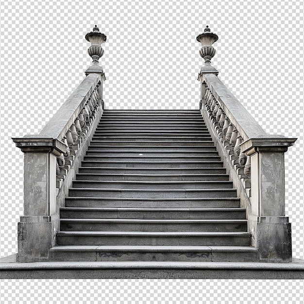 Die treppe ist die dekoration des gebäudes.