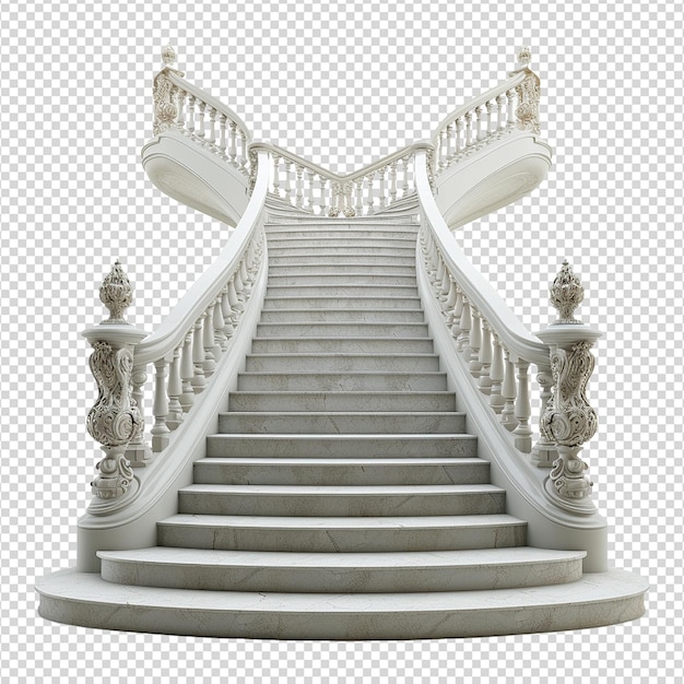 Die treppe ist die dekoration des gebäudes.