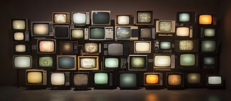 PSD die wand der retro-fernseher