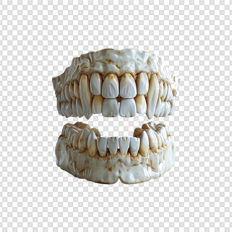 PSD los dientes aislados sobre un fondo transparente