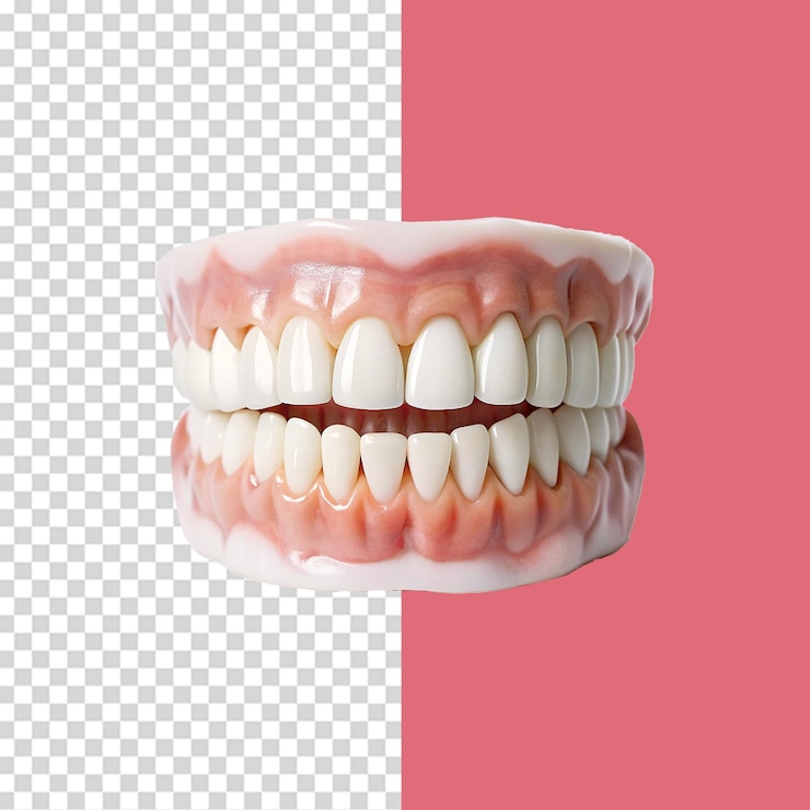 PSD dientes humanos aislados en fondo blanco png