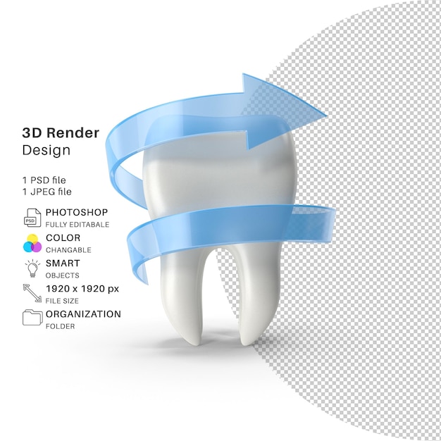 Dientes psd con archivo psd transparente