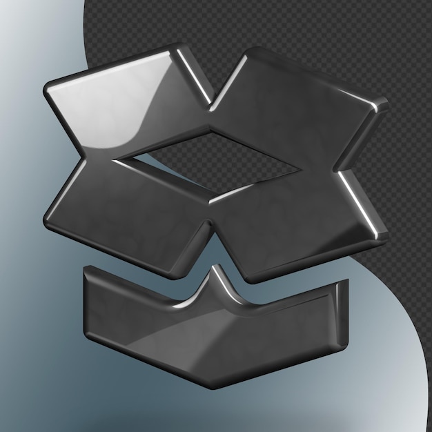 Dies ist ein wunderschön gestaltetes 3D-Box-Symbol mit einer schönen metallischen Textur