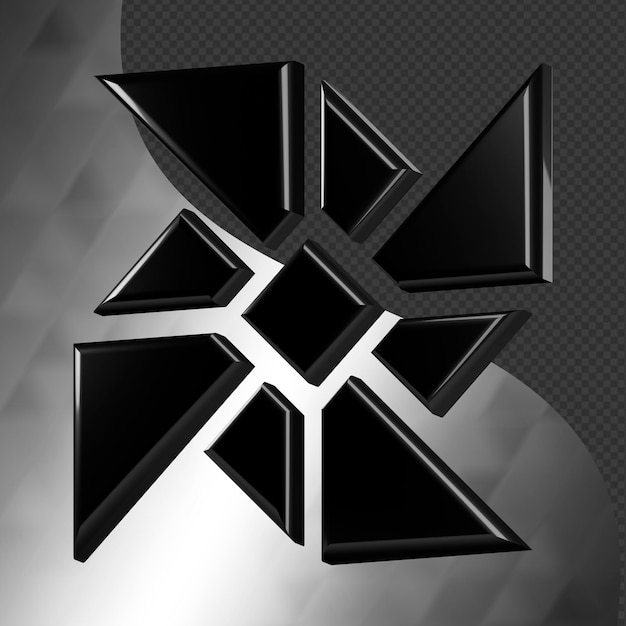 Dies ist ein wunderschön gestaltetes 3D-Origami-Symbol mit einer wunderschönen metallischen Textur
