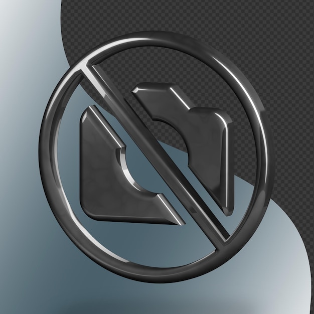 Dies ist ein wunderschön gestaltetes 3D-Symbol ohne Kamera mit einer wunderschönen metallischen Textur