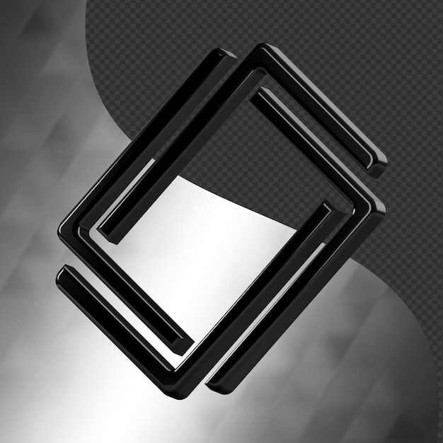 Dies ist ein wunderschön gestaltetes abstraktes 3D-Symbol mit einer wunderschönen metallischen Textur