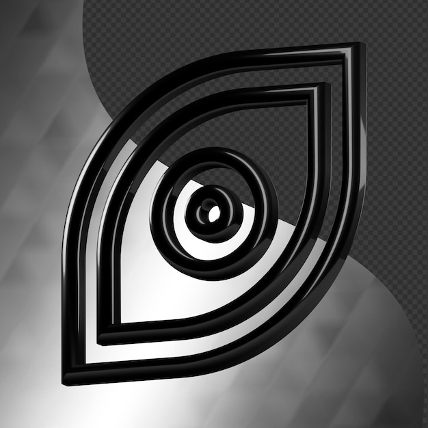 Dies ist ein wunderschön gestaltetes abstraktes 3D-Symbol mit einer wunderschönen metallischen Textur