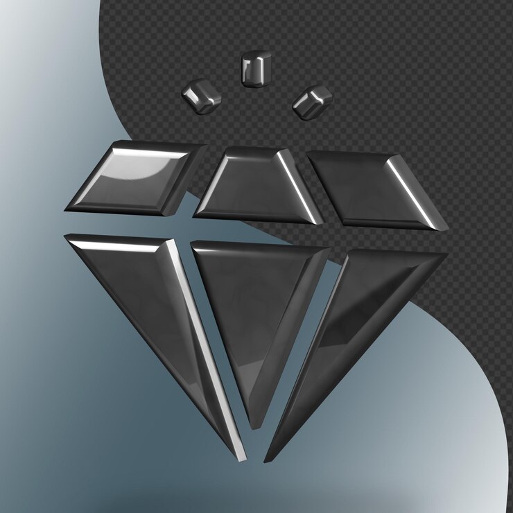 PSD dies ist ein wunderschön gestaltetes brillantes 3d-symbol mit einer wunderschönen metallischen textur