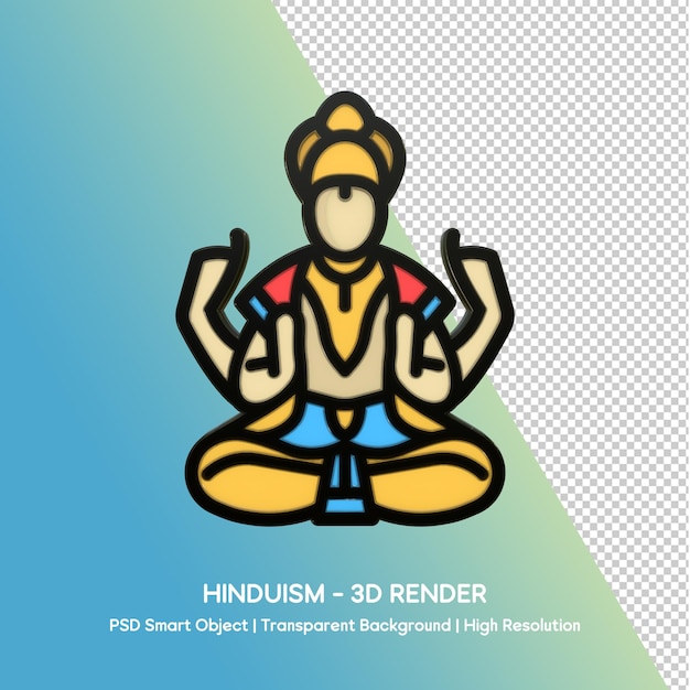 Le dieu hindou en position de méditation