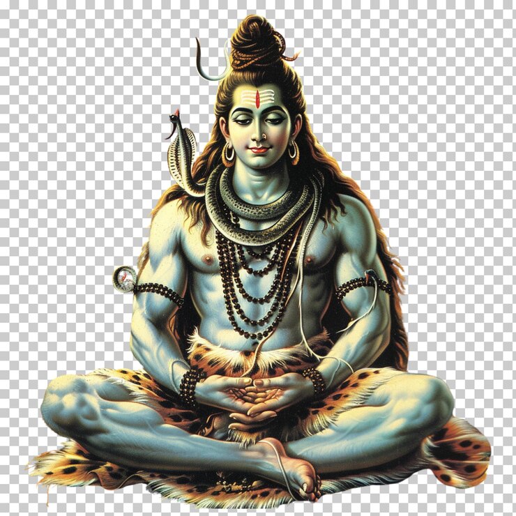 PSD dieu shiva isolé sur un fond transparent