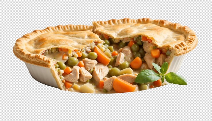 PSD diferente tipo de prato delicioso de torta de frango