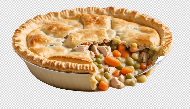 PSD diferente tipo de prato delicioso de torta de frango
