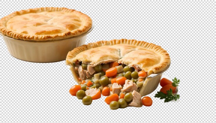 PSD diferente tipo de prato delicioso de torta de frango