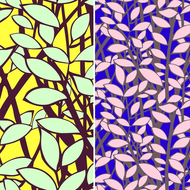 diferentes colores de las hojas y las flores
