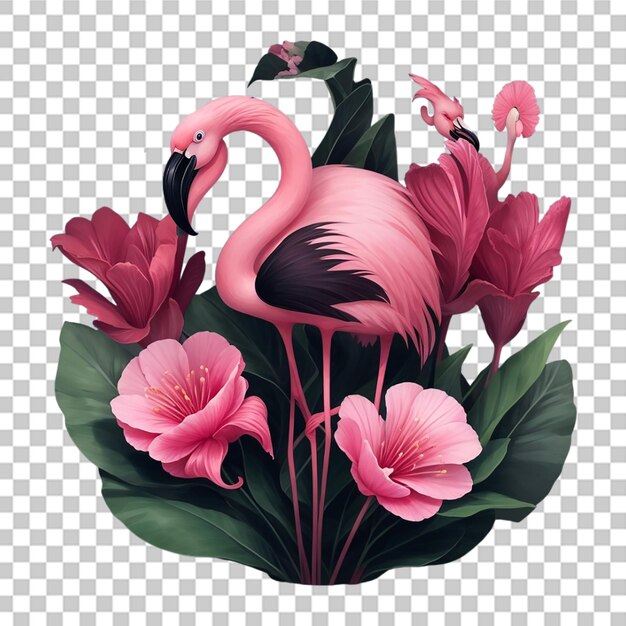 PSD diferentes flores de cor rosa desenho de buquê aquarela decoração vata cartão psd ai