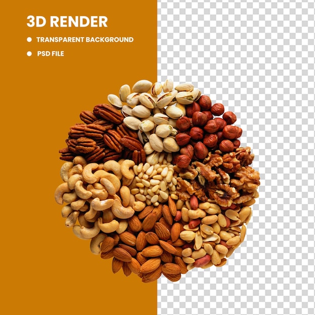 Diferentes frutas secas sobre un fondo blanco Vista superior mezcla de nueces y frutas secas almendras pasas p