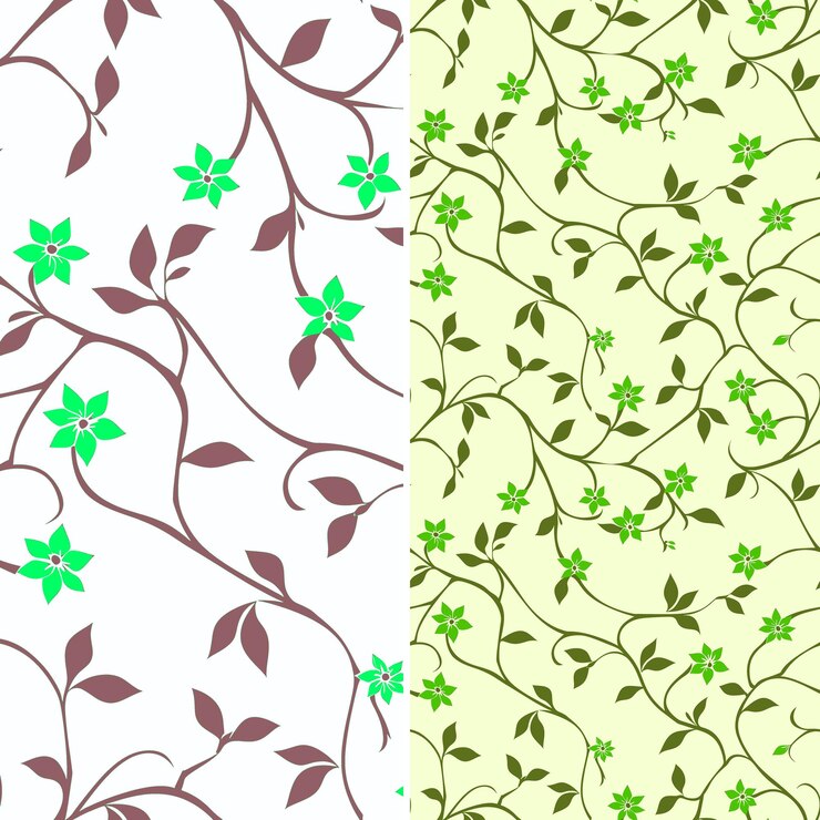 PSD diferentes tonos de verde y rosa en una fila