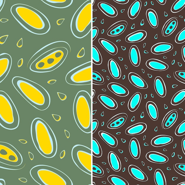 different patterns of different colors and shapes including the colors of the rainbow
