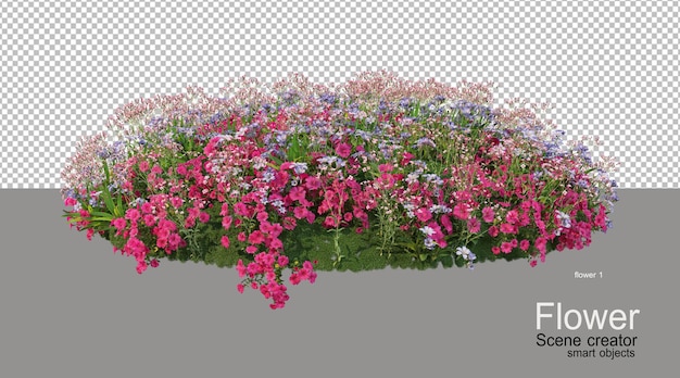 PSD différentes couleurs de fleurs