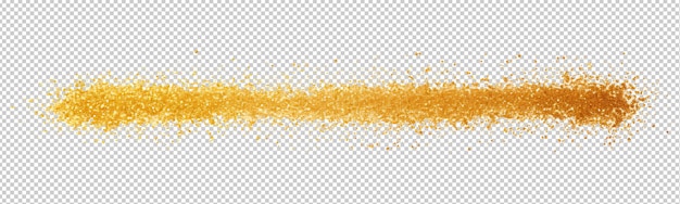 PSD différents types de paillettes d'or coup de pinceau doré défini fond transparent coup de pinceau doré