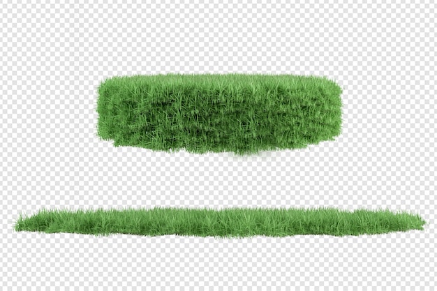 Différents types de rendu d'herbe isolé
