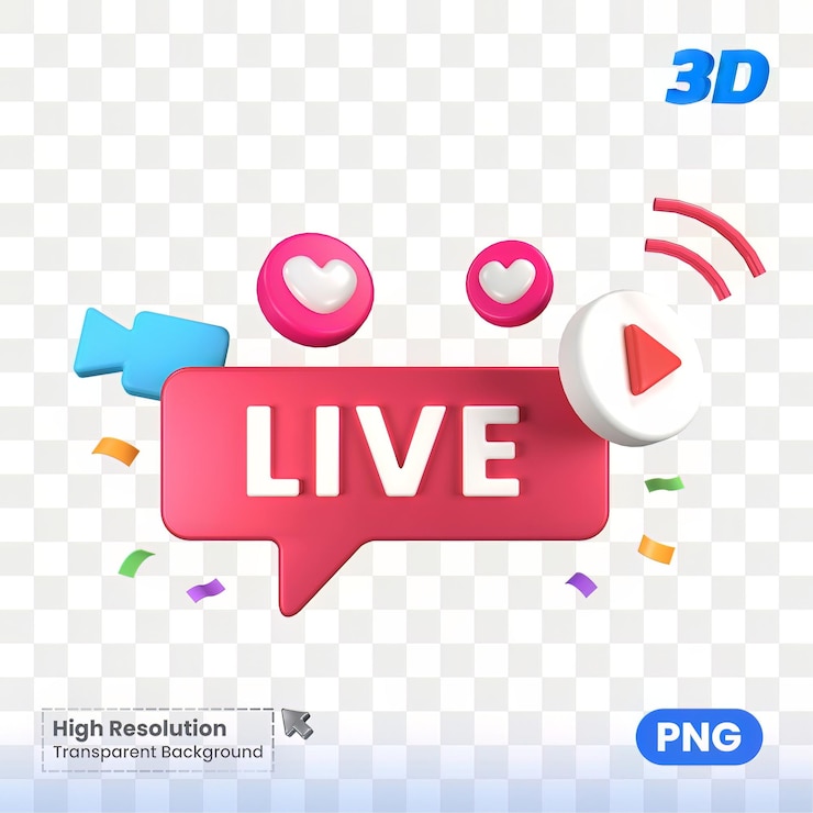PSD diffusion en direct de l'illustration 3d sur fond transparent