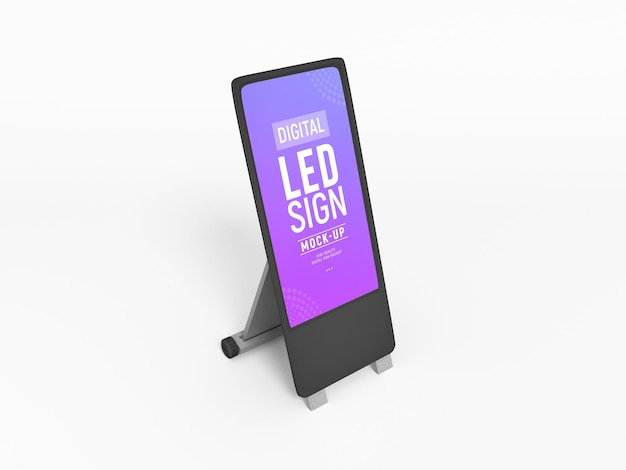 Digital advertising display led sign mockup