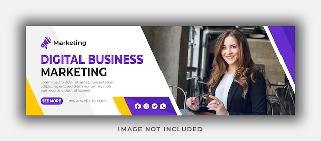 PSD digital business marketing facebook cover und web-banner-vorlage