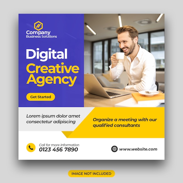 Digital business marketing social media post & web-banner
