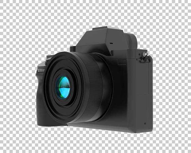 digital camera isolated on transparent background 3d rendering illustration