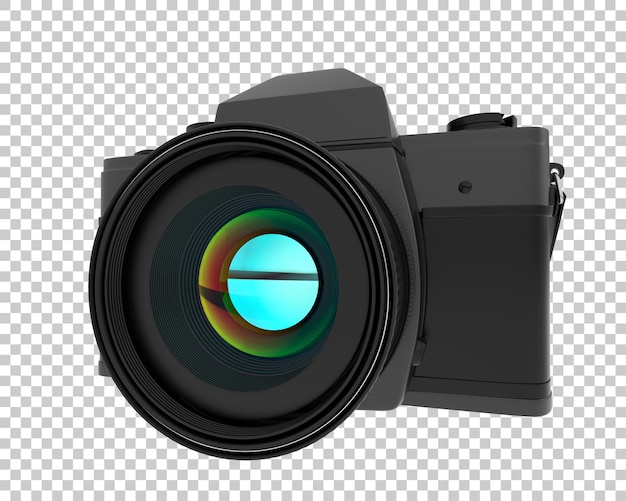 digital camera isolated on transparent background 3d rendering illustration